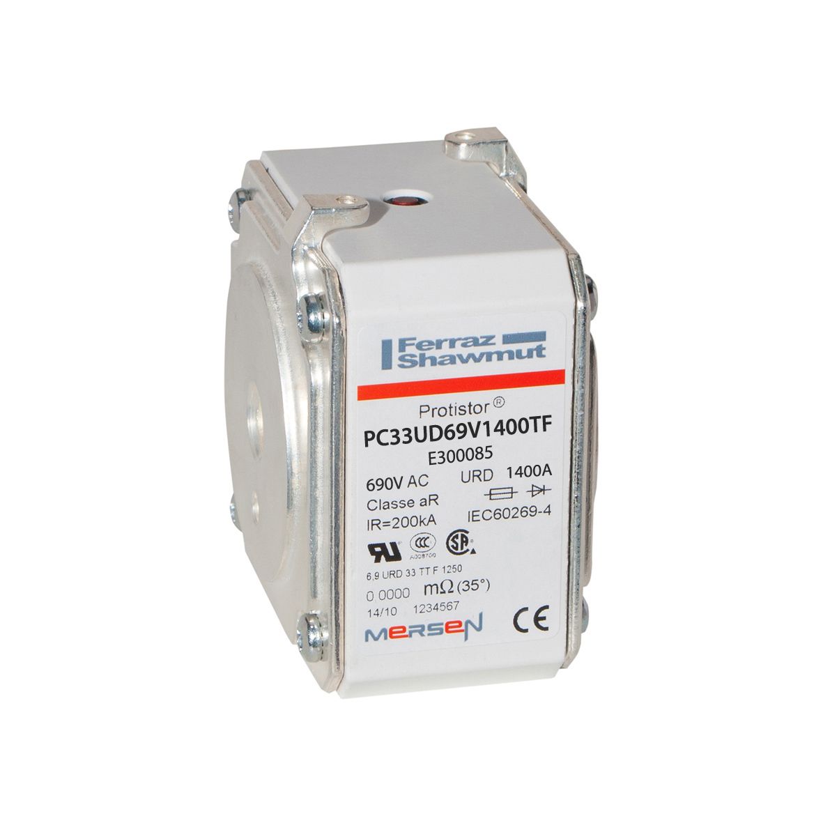 E300085 - PROTISTOR® SB aR, metric threaded holes, TTF, sz.33, 690VAC IEC, 1400A